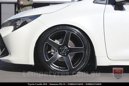 18x8.0 18x9.0 Simmons FR-CS Matte Black NCT on TOYOTA COROLLA