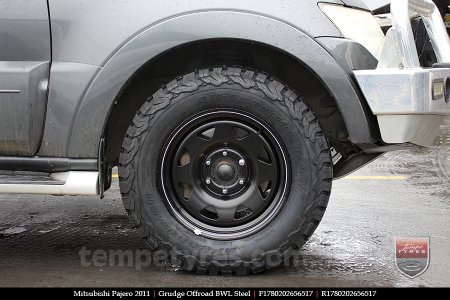 17x8.0 Grudge Offroad BWL Steel on MITSUBISHI PAJERO