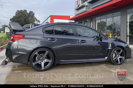 19x8.0 19x9.0 Simmons FR-C Black Tint NCT on SUBARU WRX