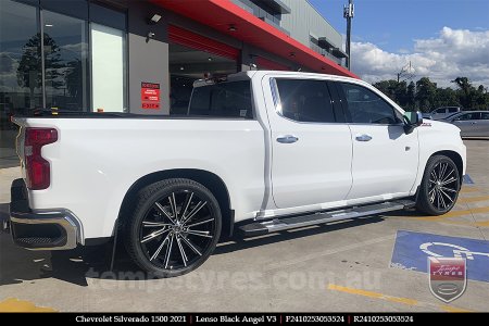 24x10 Lenso Black Angel V3 on CHEVROLET SILVERADO