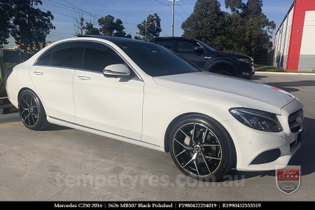 19x8.0 19x9.0 5626 MB507 Black Polished on MERCEDES C-Class