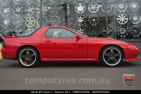 18x8.5 18x9.5 Simmons FR-1 Hyper Dark on MAZDA RX7