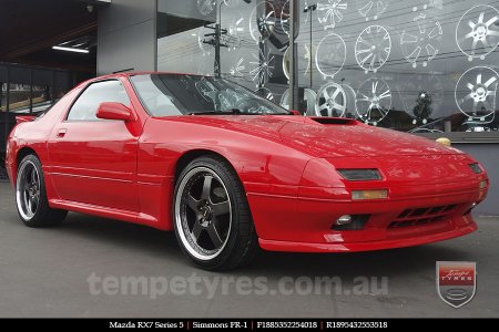 18x8.5 18x9.5 Simmons FR-1 Hyper Dark on MAZDA RX7