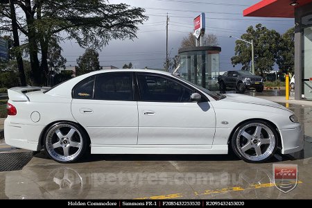 20x8.5 20x9.5 Simmons FR-1 Silver on HOLDEN COMMODORE