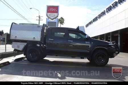 16x8.0 Grudge Offroad BWL Steel on TOYOTA HILUX SR5