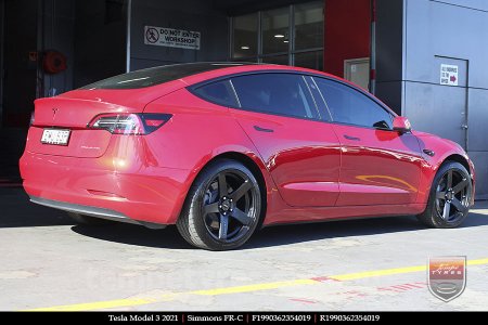 19x8.0 19x9.0 Simmons FR-C Matte Black NCT on TESLA MODEL 3