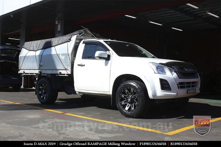 18x9.0 Grudge Offroad RAMPAGE Milling Window on ISUZU D-MAX