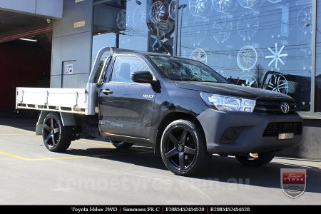 20x8.5 20x10 Simmons FR-C Satin Black NCT on TOYOTA HILUX