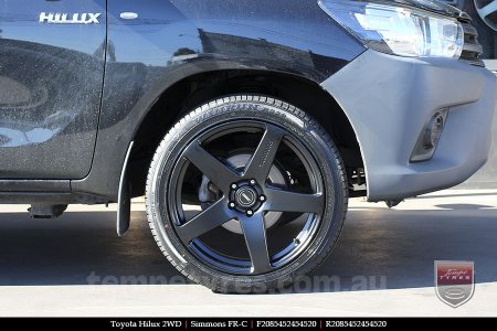 20x8.5 20x10 Simmons FR-C Satin Black NCT on TOYOTA HILUX 2WD
