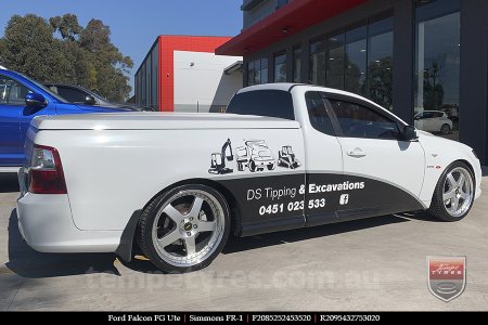 20x8.5 20x9.5 Simmons FR-1 Silver on FORD FALCON