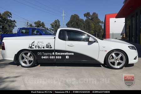 20x8.5 20x9.5 Simmons FR-1 Silver on FORD FALCON