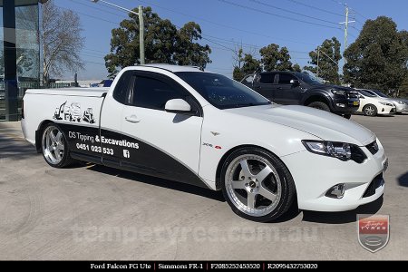 20x8.5 20x9.5 Simmons FR-1 Silver on FORD FALCON