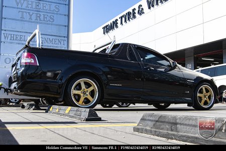 19x8.5 19x9.5 Simmons FR-1 Gold on HOLDEN COMMODORE VE