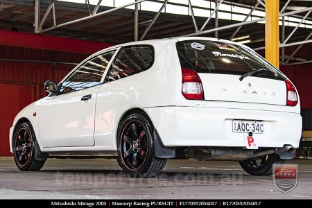 17x7.0 Starcorp Racing PURSUIT on MITSUBISHI MIRAGE 