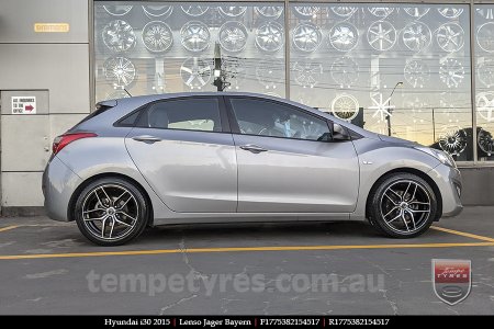 17x7.5 Lenso Jager Bayern BKF on HYUNDAI i30