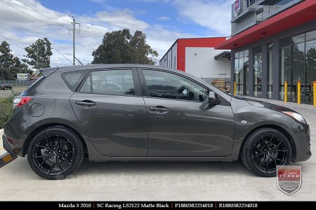 18x8.0 SC Racing LS2122 Matte Black on MAZDA 3