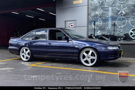 20x8.5 20x9.5 Simmons FR-1 Silver on HOLDEN COMMODORE VS