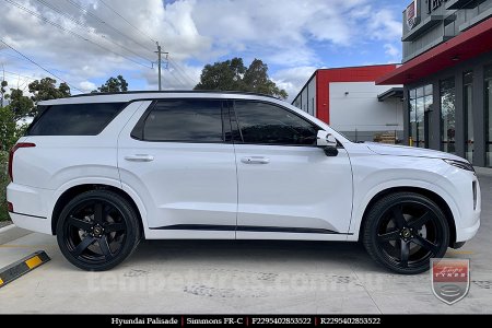 22x9.5 Simmons FR-C Full Satin Black NCT on HYUNDAI PALISADE