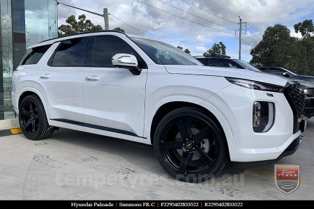 22x9.5 Simmons FR-C Full Satin Black NCT on HYUNDAI PALISADE