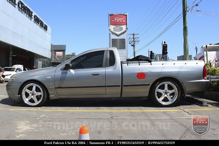 19x8.5 19x9.5 Simmons FR-1 Silver on FORD FALCON