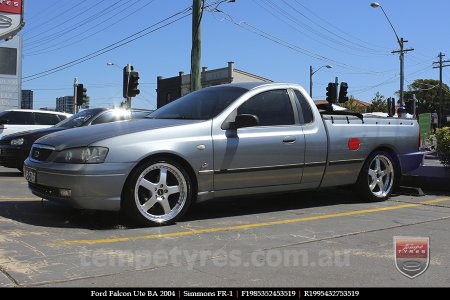 19x8.5 19x9.5 Simmons FR-1 Silver on FORD FALCON UTE