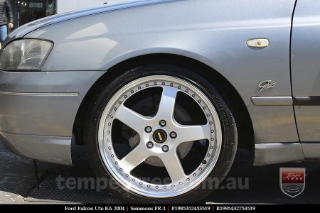 19x8.5 19x9.5 Simmons FR-1 Silver on FORD FALCON