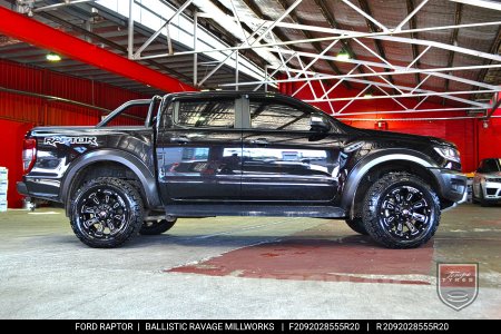 20x9.0 Ballistic Ravage Millworks on Ford Ranger Raptor