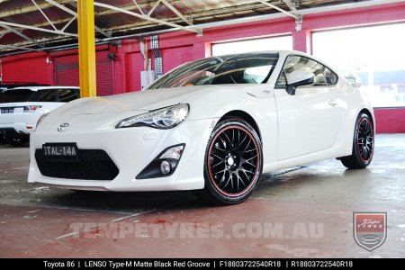 18x8.0 Lenso Type-M MBRG on Toyota 86