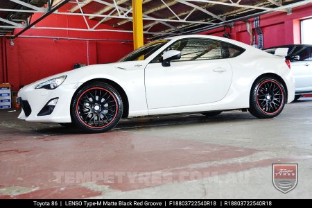 18x8.0 Lenso Type-M MBRG on Toyota 86