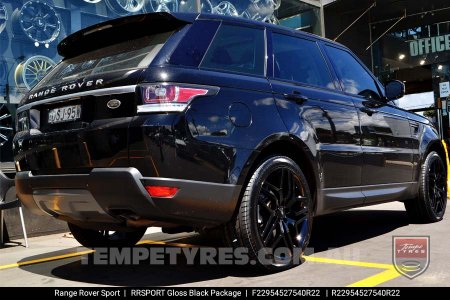 22x9.5 RRSPORT Gloss Black on Range Rover Sport