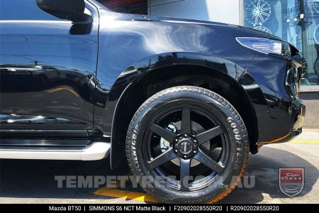 20x9.0 Simmons S6 Matte Black NCT on Mazda BT50