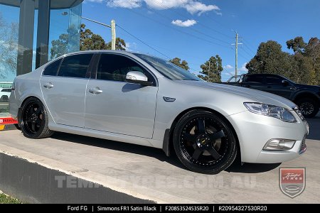 20x8.5 20x9.5 Simmons FR-1 Satin Black on Ford Falcon