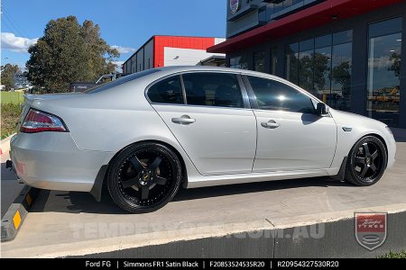 20x8.5 20x9.5 Simmons FR-1 Satin Black on Ford Falcon