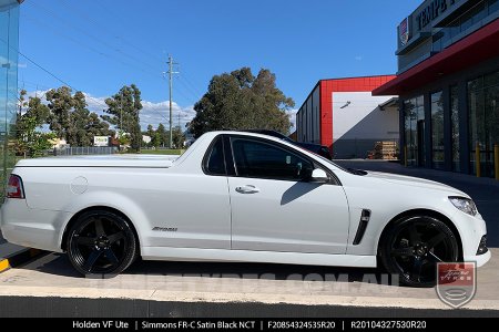 20x8.5 20x9.5 Simmons FR-1 Satin Black on Holden Commodore VF