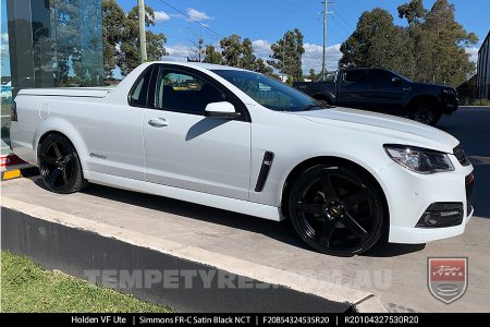 20x8.5 20x9.5 Simmons FR-1 Satin Black on Holden Commodore VF