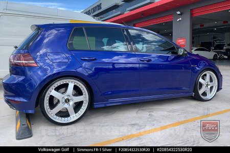 20x8.5 20x9.5 Simmons FR-1 Silver on VW Golf R