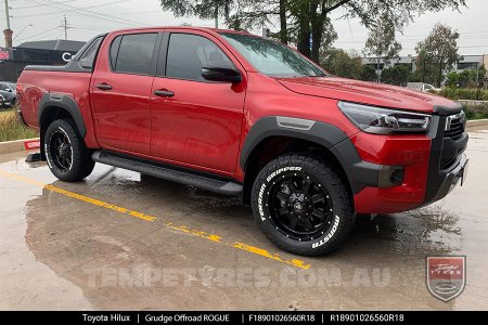18x9.0 Grudge Offroad ROGUE on Toyota Hilux