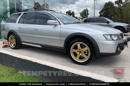 18x8.5 18x9.5 Simmons FR-1 Gold on Holden Adventra