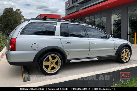 18x8.5 18x9.5 Simmons FR-1 Gold on Holden Adventra