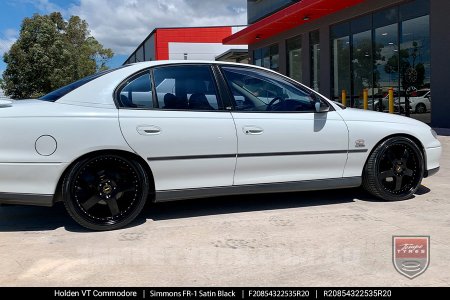 20x8.5 20x9.5 Simmons FR-1 Satin Black on Holden Commodore VT