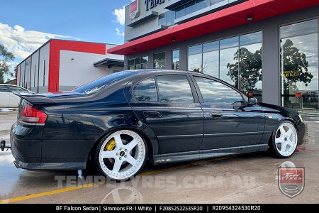 20x8.5 20x9.5 Simmons FR-1 White on Ford Falcon