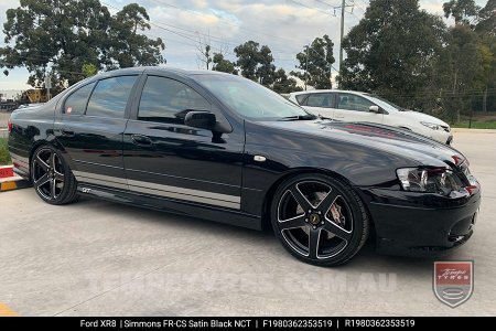 19x8.0 19x9.0 Simmons FR-CS Satin Black NCT on Ford Falcon