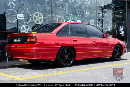 19x8.5 19x9.5 Simmons FR-1 Satin Black on Holden Commodore VN