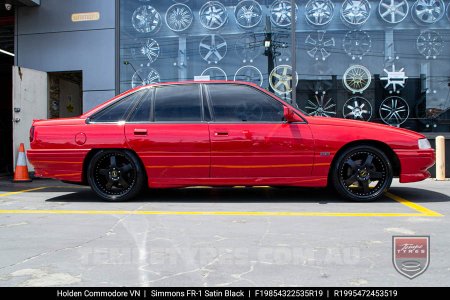19x8.5 19x9.5 Simmons FR-1 Satin Black on Holden Commodore VN