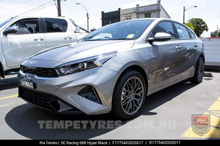 17x7.5 SC Racing 688 Hyper Black on Kia Cerato