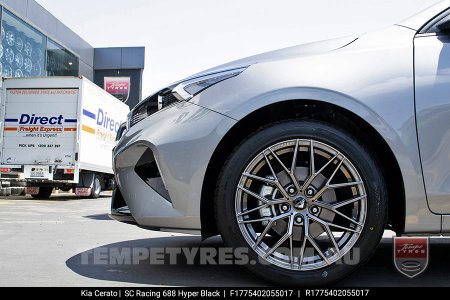 17x7.5 SC Racing 688 Hyper Black on Kia Cerato