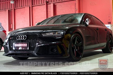 20x8.5 20x10 Simmons FR-C Satin Black NCT on AUDI RS7