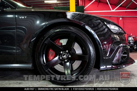 20x8.5 20x10 Simmons FR-C Satin Black NCT on AUDI RS7