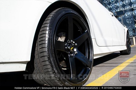 20x8.5 20x10 Simmons FR-C Satin Black NCT on Holden Commodore VF