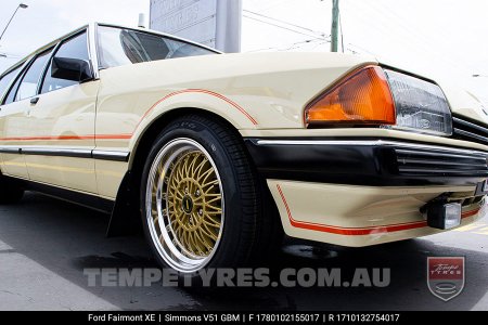 17x8.0 17x10 Simmons V51 GBM on Ford Fairmont XE